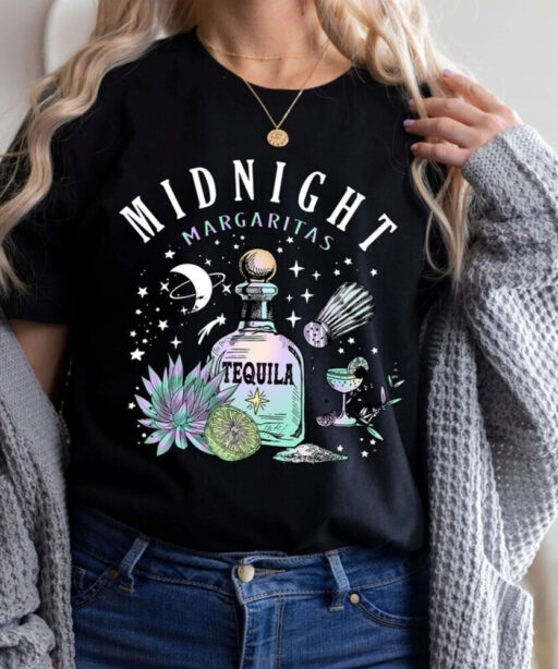 Midnight Margaritas Shirt, Tequila Shirt, Witchy Shirt, Witch Shirt, Midnight Margarita, Spooky Shirt, Halloween Shirt,Gift For Witchy Women