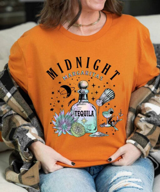 Midnight Margaritas Shirt, Tequila Shirt, Witchy Shirt, Witch Shirt, Midnight Margarita, Spooky Shirt, Halloween Shirt,Gift For Witchy Women