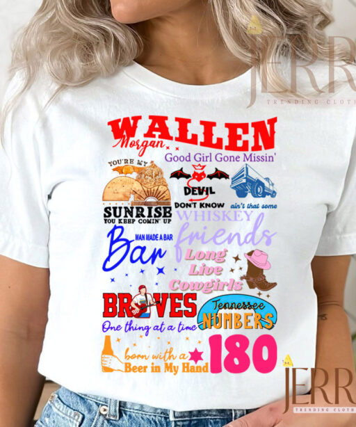 Morgan Wallen Top Songs T Shirt