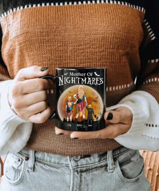 Mother of Nightmares Mugs, Personalized Halloween Mom Mugs, Cute Halloween Gift for Mom, Horror Mugs, Nightmares Coffee Mugs, Halloween Mugs