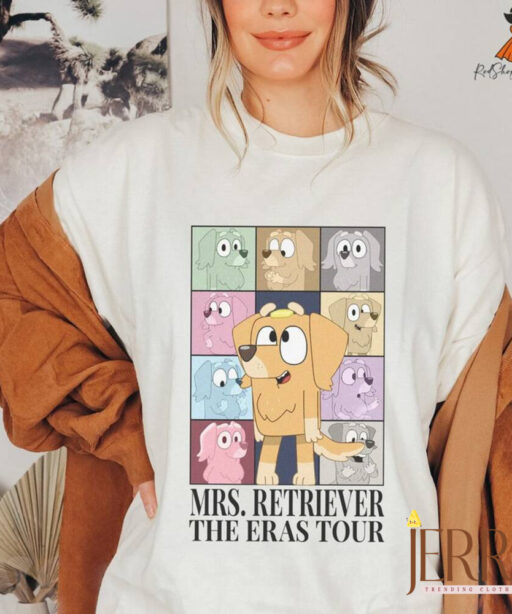 Mrs. Retriever Bluey Eras Tour Style Tee | Mrs. Retriever Eras Tour | Bluey'S Friends | Cute Dog | Bluey Shirt | The Eras Tour Shirt