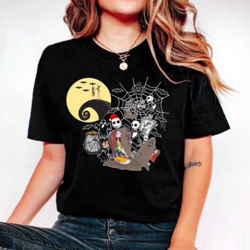 Nightmare Before Christmas Shirt, Jack and Sally Shirt, Disney Halloween Shirt, Oogie Boogie Halloween Shirt, Jack Skellington Shirt