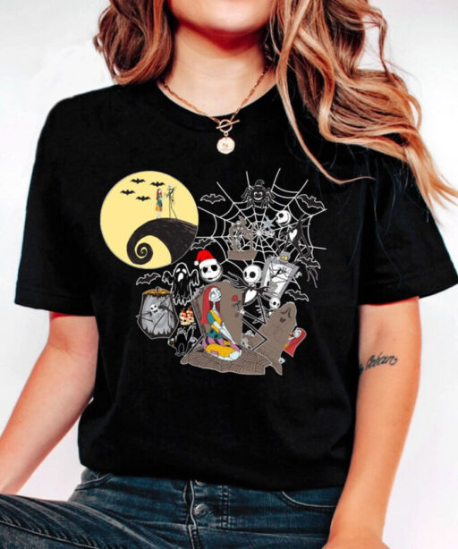 Nightmare Before Christmas Shirt, Jack and Sally Shirt, Disney Halloween Shirt, Oogie Boogie Halloween Shirt, Jack Skellington Shirt