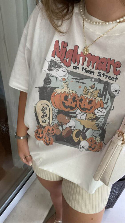 Nightmare On Main Street Shirt, Trick Or Treat Shirt, Mickey Halloween Shirt, Disney Not So Scary, Spooky Season, Mickey Minnie pumpkins