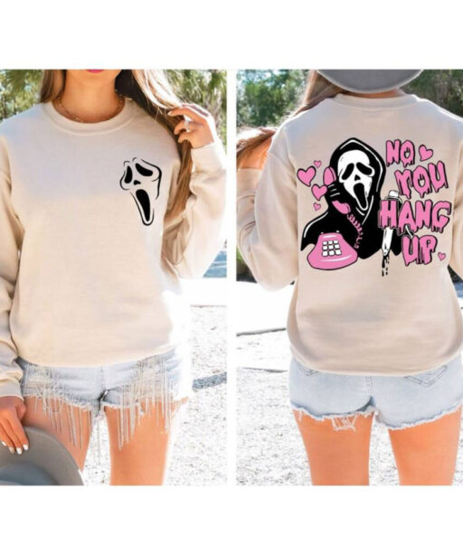 No You Hang Up Shirt,Ghostface Valentine Shirt,Halloween Shirt,Halloween Gift,Funny Valentine Shirt,Funny Ghostface Tee,Funny Valentines Tee