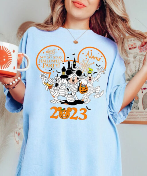 Comfort Color Mickeys Not So Scary Halloween Shirt, Disney Halloween 2023 Shirt, Disney Halloween Skeleton Shirt, Halloween Matching Shirt