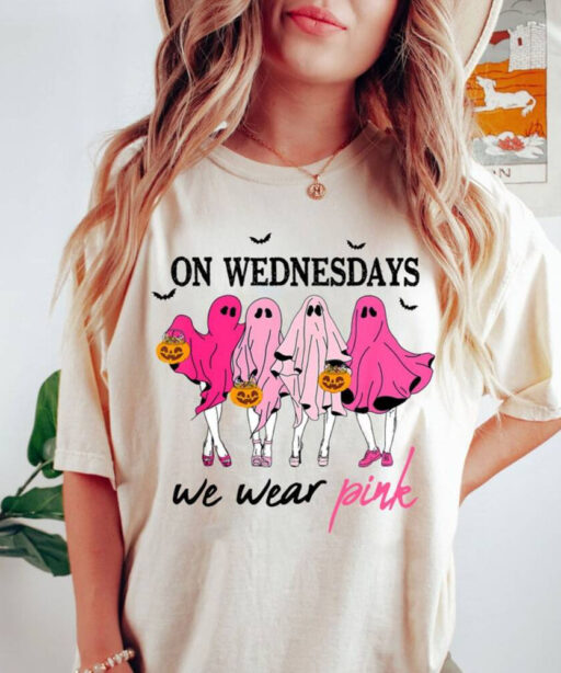 On Wednesday We Wear Pink Ghost Sweatshirt, Mean Girls Ghost Shirt