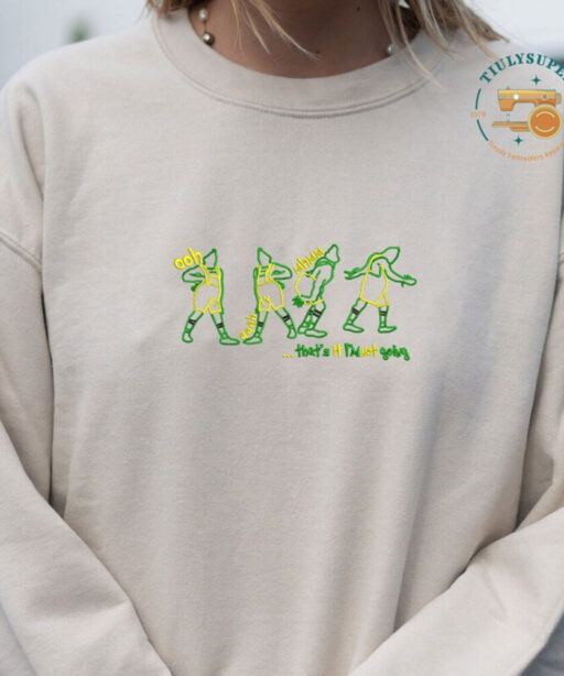 Embroidered That's It I'm Not Going Embroidered Sweatshirt, Funny Greenchmas Crewneck, Cute Christmas Tee, Christmas Gifts, Family Shirt