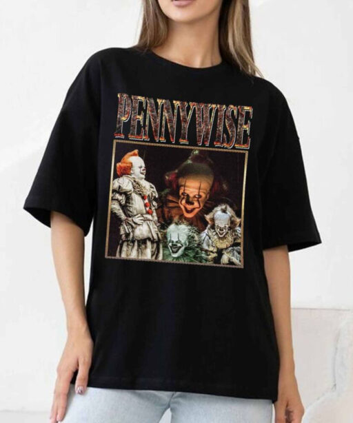 Pennywise Clown Vintage Shirt, Pennywise Horror Sweatshirt, Pennywise Sweatshirt, Killer Clown, Halloween Clown, Spooky Clown, Char Movie