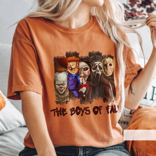 Pennywise IT shirt, The Boys Of Fall Shirt, Horror Movie Killers, Horror Movies Characters, ghostface balloon, Pennywise, michael myers