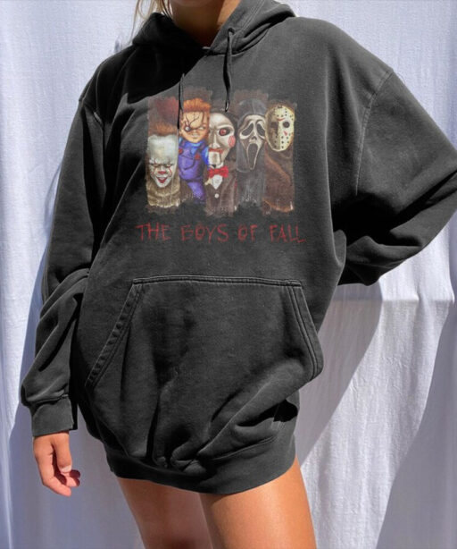 Pennywise IT shirt, The Boys Of Fall Shirt, Horror Movie Killers, Horror Movies Characters, ghostface balloon, Pennywise, michael myers