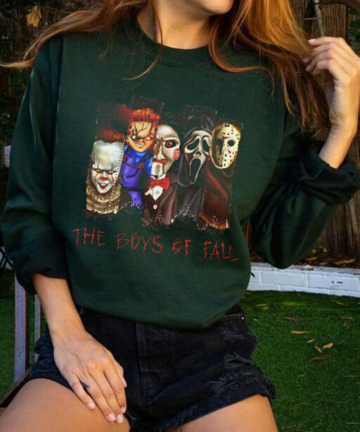 Pennywise IT shirt, The Boys Of Fall Shirt, Horror Movie Killers, Horror Movies Characters, ghostface balloon, Pennywise, michael myers