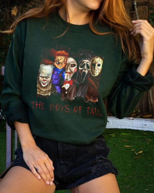 Pennywise IT shirt, The Boys Of Fall Shirt, Horror Movie Killers, Horror Movies Characters, ghostface balloon, Pennywise, michael myers