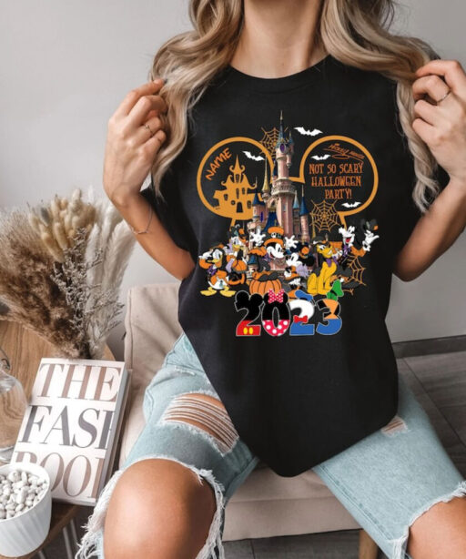 Personalized Halloween Mickey & Friends Shirt, Not So Scary Halloween Party Shirts, Disney Halloween Shirts, Disney world Disneyland Shirt