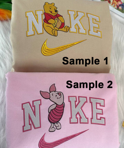 Piglet Winnie the Pooh Disney Nike Embroidered Sweatshirts