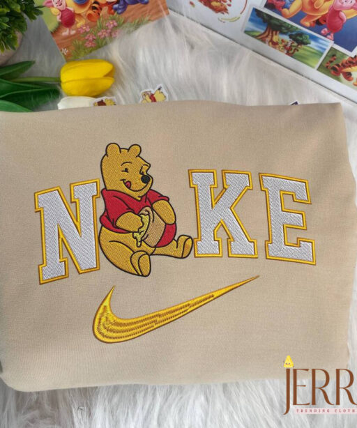 Piglet Winnie the Pooh Disney Nike Embroidered Sweatshirts