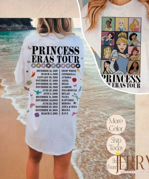 Princess Eras Tour Comfort Shirt, Princess Royal Tour Shirt, Shimmer, Disney Princess Shirt, Vintage Disneyworld Shirt, Eras Tour Shirt