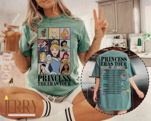 Princess Eras Tour Comfort Shirt, Princess Royal Tour Shirt, Shimmer, Disney Princess Shirt, Vintage Disneyworld Shirt, Eras Tour Shirt