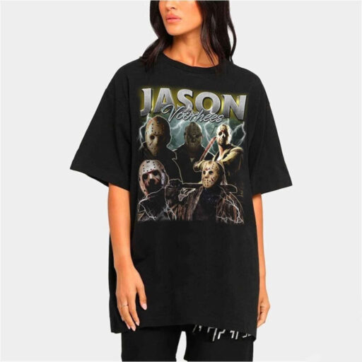 RETRO JASON VOORHEESE shirt, Scary Jason Voorhees T-Shirt Friday the 13th Horror Movie Michael Myers Vintage Homage, Horror Halloween Shirt