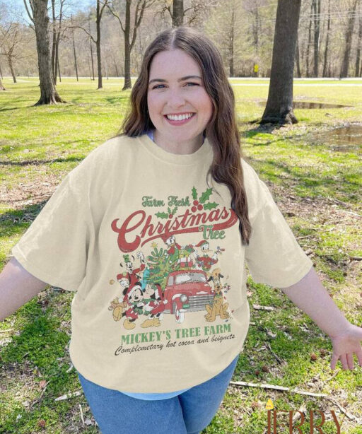 Retro Disney Farm Fresh Shirt, Mickey and minnie, disneyland christmas, Mickey's Tree Farm, Christmas Disney Family, Farm Fresh xmas Trees