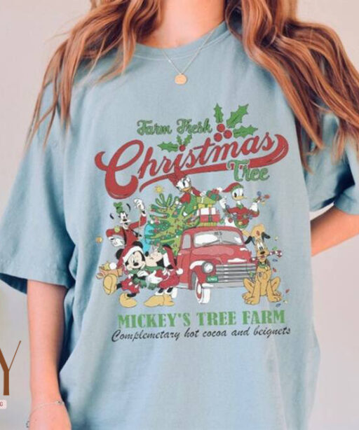 Retro Disney Farm Fresh Shirt, Mickey and minnie, disneyland christmas, Mickey's Tree Farm, Christmas Disney Family, Farm Fresh xmas Trees
