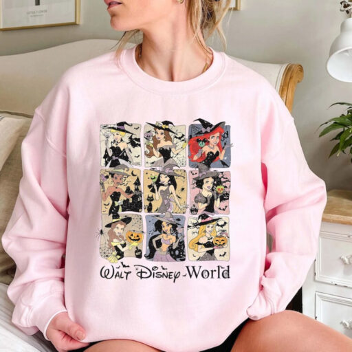 Retro Disney Halloween Princess Comfort Color Shirt, Walt Disney World Halloween Shirt, Princess Halloween Shirt, Disney Halloween Shirt