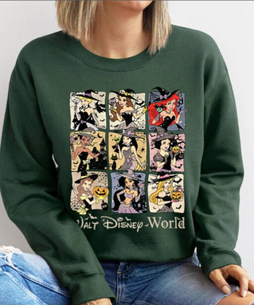 Retro Disney Halloween Princess Comfort Color Shirt, Walt Disney World Halloween Shirt, Princess Halloween Shirt, Disney Halloween Shirt