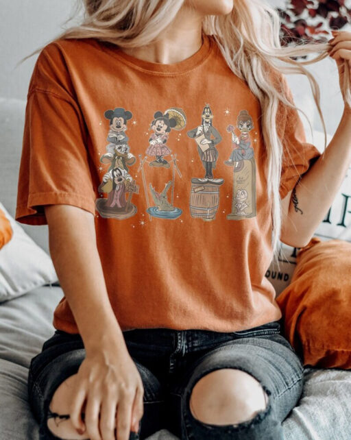 Retro Disney Mickey Haunted Mansion Comfort Colors Shirt, The Haunted Mansion Tee, Mickey Halloween T-Shirt, Mickey Anh Friends Shirt.