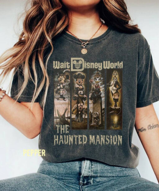 Retro Disney The Haunted Mansion Comfort Color Shirt, Mickey's Not So Scary T-Shirt, Disney Matching Tee, Halloween Party Shirt, Disneyland