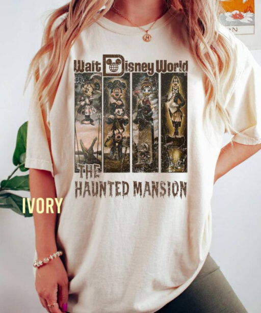Retro Disney The Haunted Mansion Comfort Color Shirt, Mickey's Not So Scary T-Shirt, Disney Matching Tee, Halloween Party Shirt, Disneyland