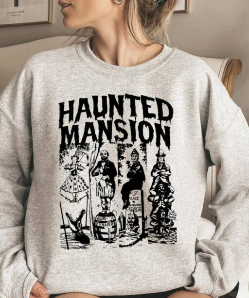 Retro Disney The Haunted Mansion Sweatshirt, Mickey's Not So Scary Unisex Shirt, Disney Matching Tee, Funny Halloween Shirt,Disney Halloween