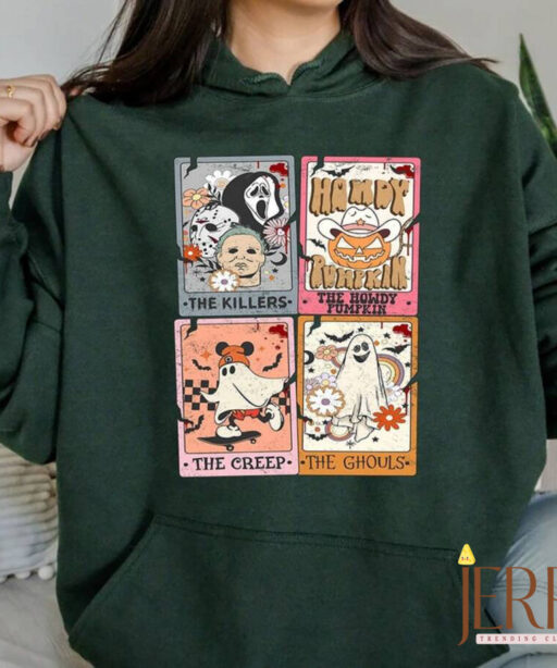 Retro Halloween Crewneck Sweatshirt, Halloween Sweatshirt, Spooky Season T Shirt, Retro Halloween Sweater