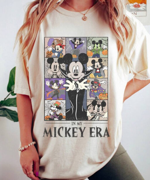 Retro Halloween Mickey and Friends Era Comfort Color Shirt, In My Era Sweatshirt, Mickey Halloween Shirt, Disney Halloween, Halloween Shirt