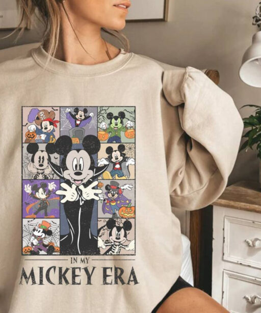 Retro Halloween Mickey and Friends Era Comfort Color Shirt, In My Era Sweatshirt, Mickey Halloween Shirt, Disney Halloween, Halloween Shirt