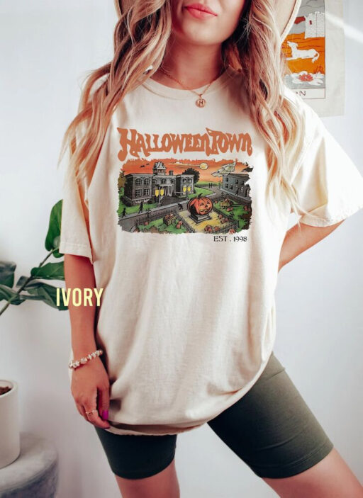 Retro Halloweentown Spooky Comfort Color Shirt, Vintage Halloweentown Shirt, Halloween Party Shirt, Funny Halloween Tee, Gift For Halloween.