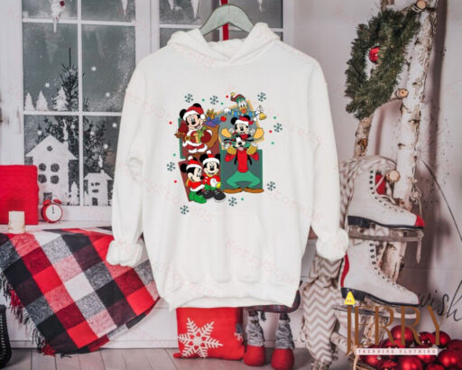 Retro Happy Xmas Day Mickey And Friends Disney Christmas Sweatshirt, Disney Family Christmas Shirt, Disney Holiday Shirt, Disney Xmas Shirt