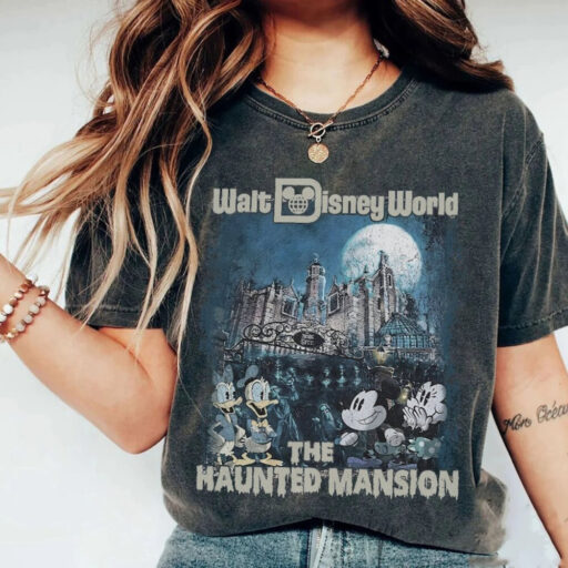 Retro Haunted Mansion Shirt, Retro Vintage Halloween, Disneyland Halloween Shirt, Haunted Maison Mickey Minnie,Stretching room,Haunted Mouse