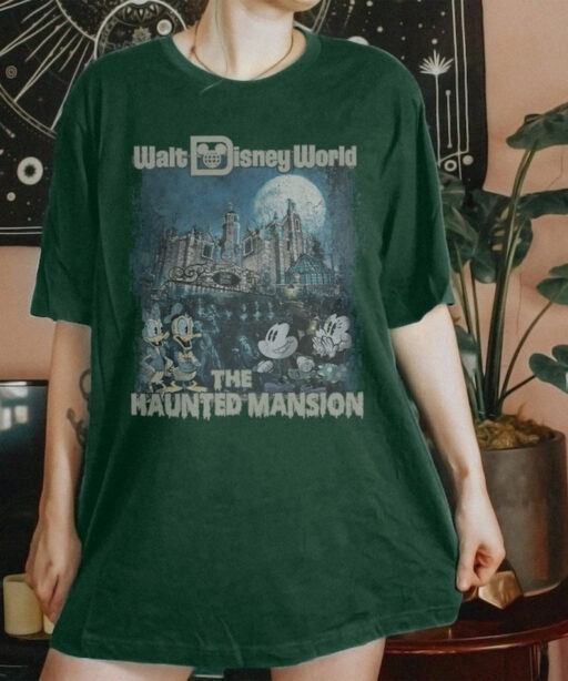 Retro Haunted Mansion Shirt, Retro Vintage Halloween, Disneyland Halloween Shirt, Haunted Maison Mickey Minnie,Stretching room,Haunted Mouse