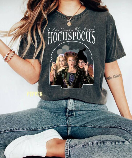 Retro Hocus Pocus Bleached Comfort Color Shirt, Halloween Sanderson Sisters Sweatshirt, Disney Halloween Party Unisex T-Shirt, Disneyworld.