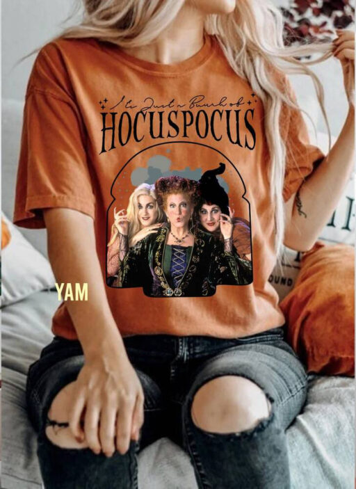 Retro Hocus Pocus Bleached Comfort Color Shirt, Halloween Sanderson Sisters Sweatshirt, Disney Halloween Party Unisex T-Shirt, Disneyworld.