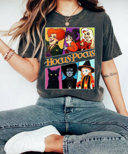 Retro Hocus Pocus Comfort Color Shirt, Halloween Sanderson Sisters Sweatshirt, Disney Halloween Party Unisex T-Shirt, Spooky Season Shirt.