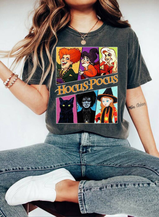 Retro Hocus Pocus Comfort Color Shirt, Halloween Sanderson Sisters Sweatshirt, Disney Halloween Party Unisex T-Shirt, Spooky Season Shirt.