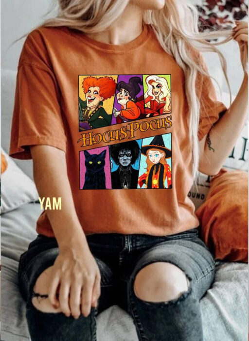 Retro Hocus Pocus Comfort Color Shirt, Halloween Sanderson Sisters Sweatshirt, Disney Halloween Party Unisex T-Shirt, Spooky Season Shirt.