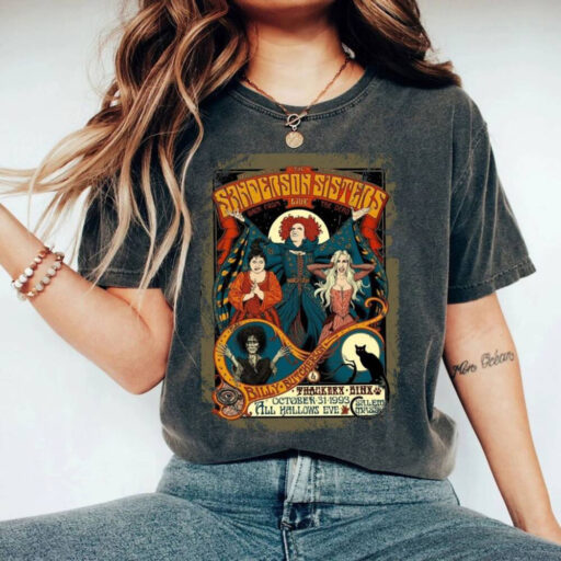 Retro Hocus Pocus Comfort Colors® Shirt, Witch Tee, Witch Sisters Vintage Style Halloween, Hocus Pocus Tee, Sanderson Sisters Sweatshirt