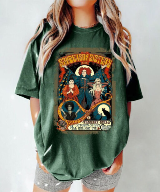 Retro Hocus Pocus Comfort Colors® Shirt, Witch Tee, Witch Sisters Vintage Style Halloween, Hocus Pocus Tee, Sanderson Sisters Sweatshirt