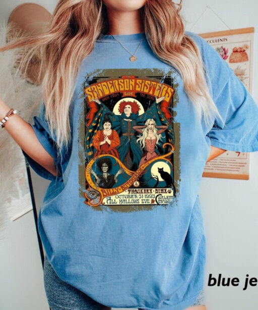 Retro Hocus Pocus Comfort Colors® Shirt, Witch Tee, Witch Sisters Vintage Style Halloween, Hocus Pocus Tee, Sanderson Sisters Sweatshirt
