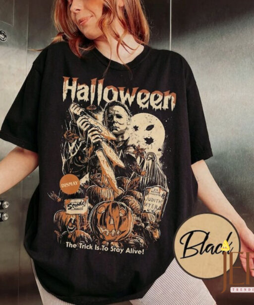 Retro Micheal Myers Halloween Shirt, Michael Myers Sweatshirt, Halloween Safety Shirt, Horror Movie Shirt, 13th Of June, Myers Thriller Tee