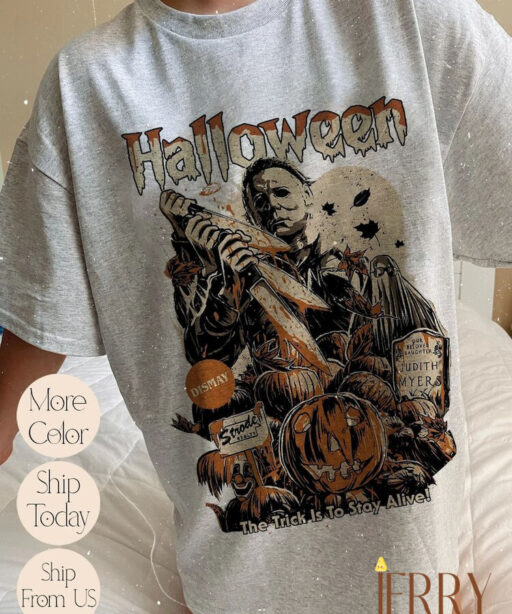 Retro Micheal Myers Halloween Shirt, Michael Myers Sweatshirt, Halloween Safety Shirt, Horror Movie Shirt, 13th Of June, Myers Thriller Tee