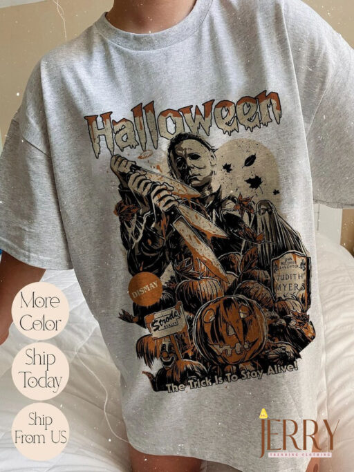 Retro Micheal Myers Halloween Shirt, Michael Myers Sweatshirt, Halloween Safety Shirt, Horror Movie Shirt, 13th Of June, Myers Thriller Tee