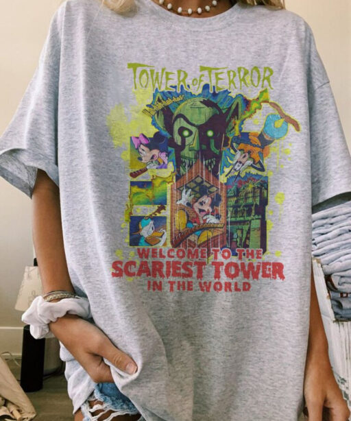 Retro Mickey And Friends The Twilight Zone Tower Of Terror Shirt, Mickey and Friends shirt, Mickey's Not So Scary,Twilight Zone,Mickey Tower
